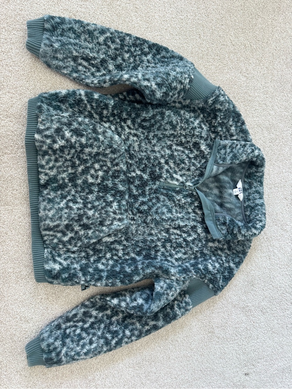 JoyLab Teal & Navy Sherpa Half-Zip Pullover size Small Great condition - Picture 4 of 8